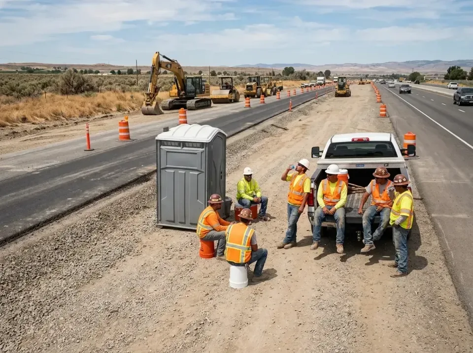 highway-road-construction-crew-007 — frequently asked questions, Porta Potty and Restroom Rentals in Grants Pass, OR